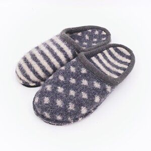 Garnet Hill Haflinger Shirley Dot-and-Stripe Slippers